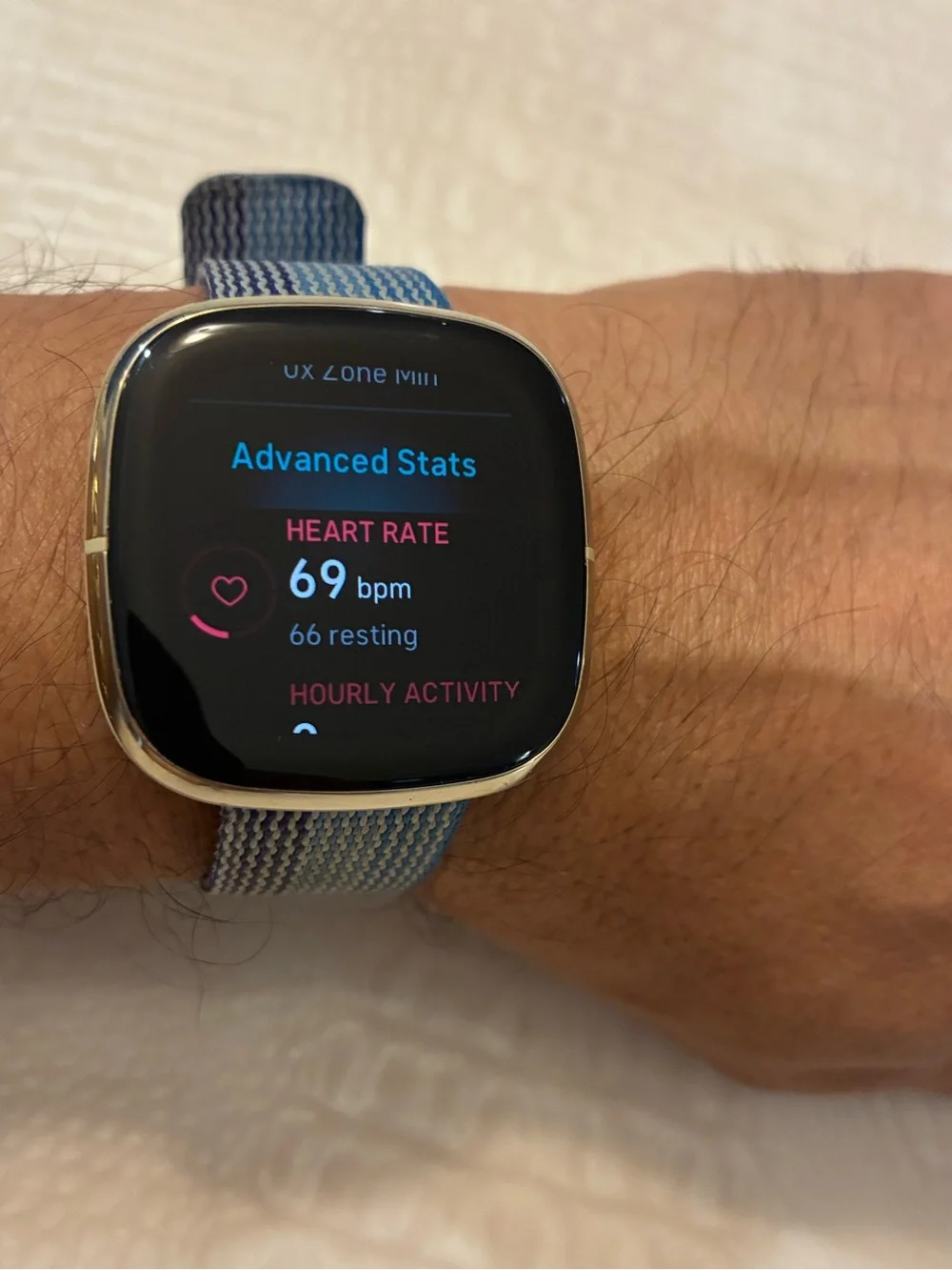 Fitbit sense Smartwatch with Blue Woven Band